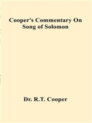 cover image of Cooper's Commentary On Song of Solomon
